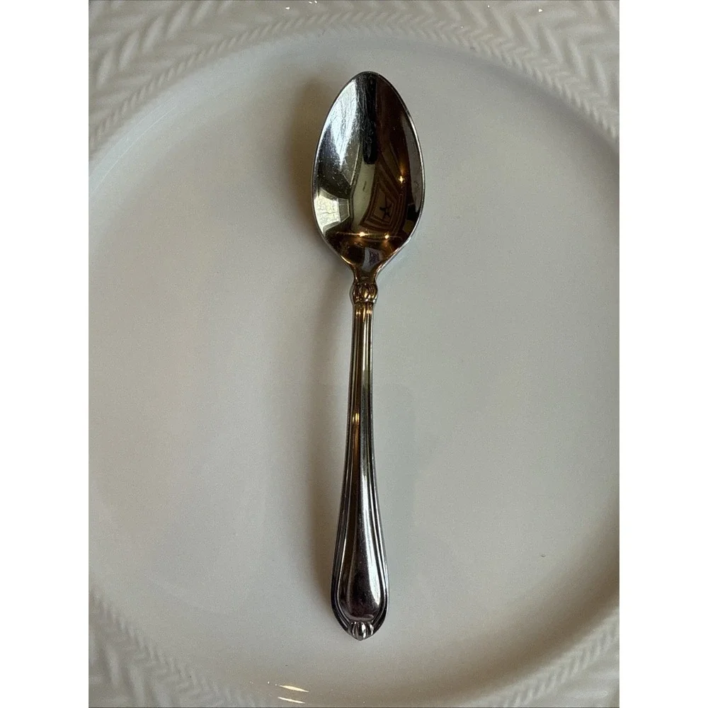 Lenox Chandelle 18/10 Stainless Tea Spoon 6 1/4 Inch Set of 2 Flatware  RARE